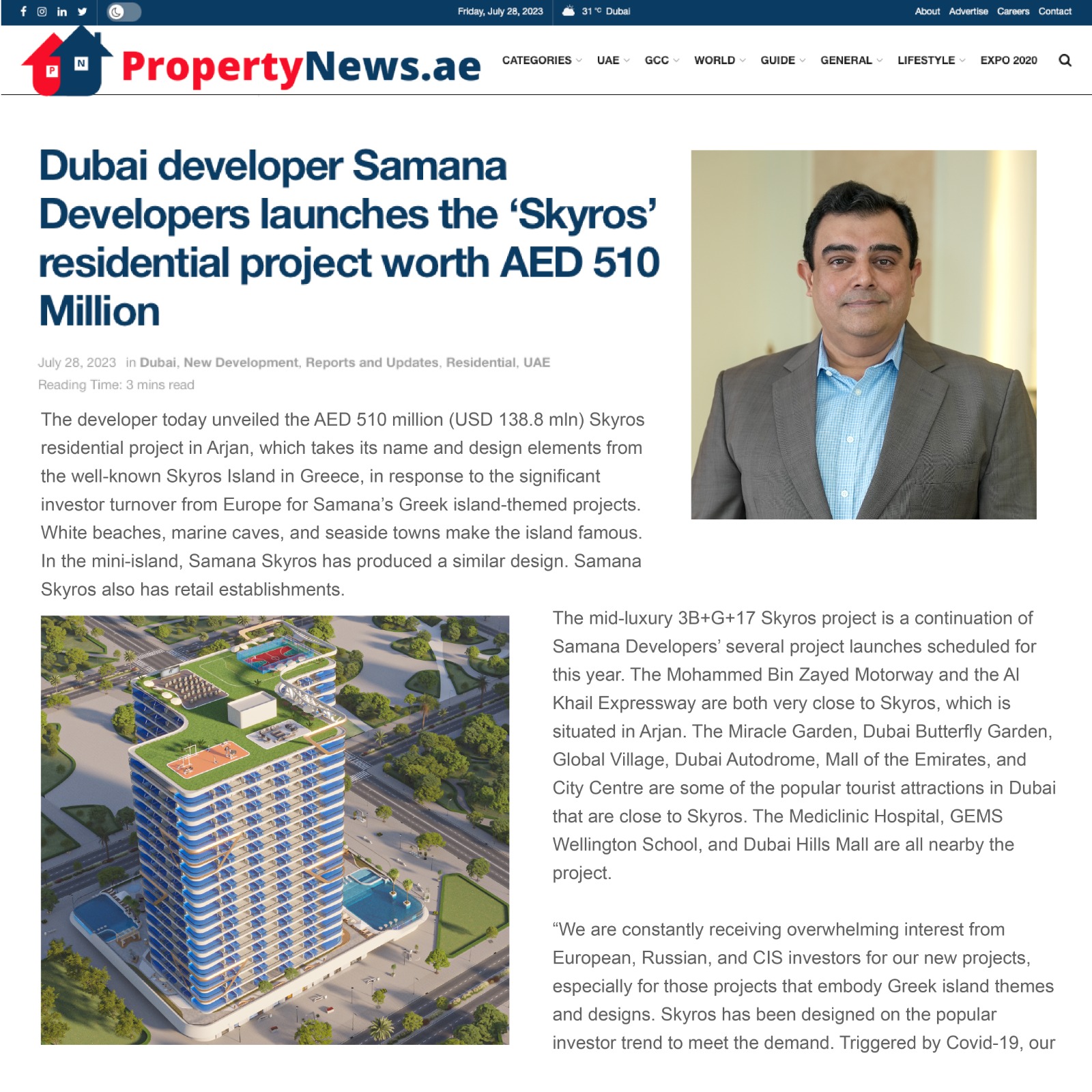 Samana in Property News Article 3
